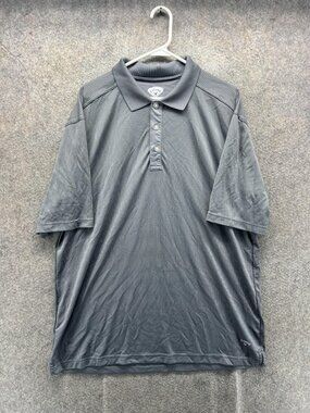 Callaway Polo Shirt Mens 2XL Gray Check Golf Lightweight Performance Knit